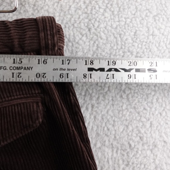 Vintage LL Bean Comfort Waist Corduroy Pants Men 34X30 Brown Pleated Classic Fit - Picture 5 of 7